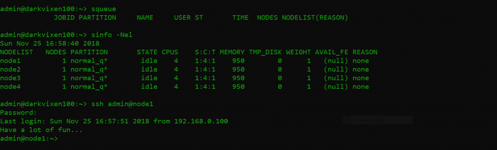 SLURM admin successful authentication