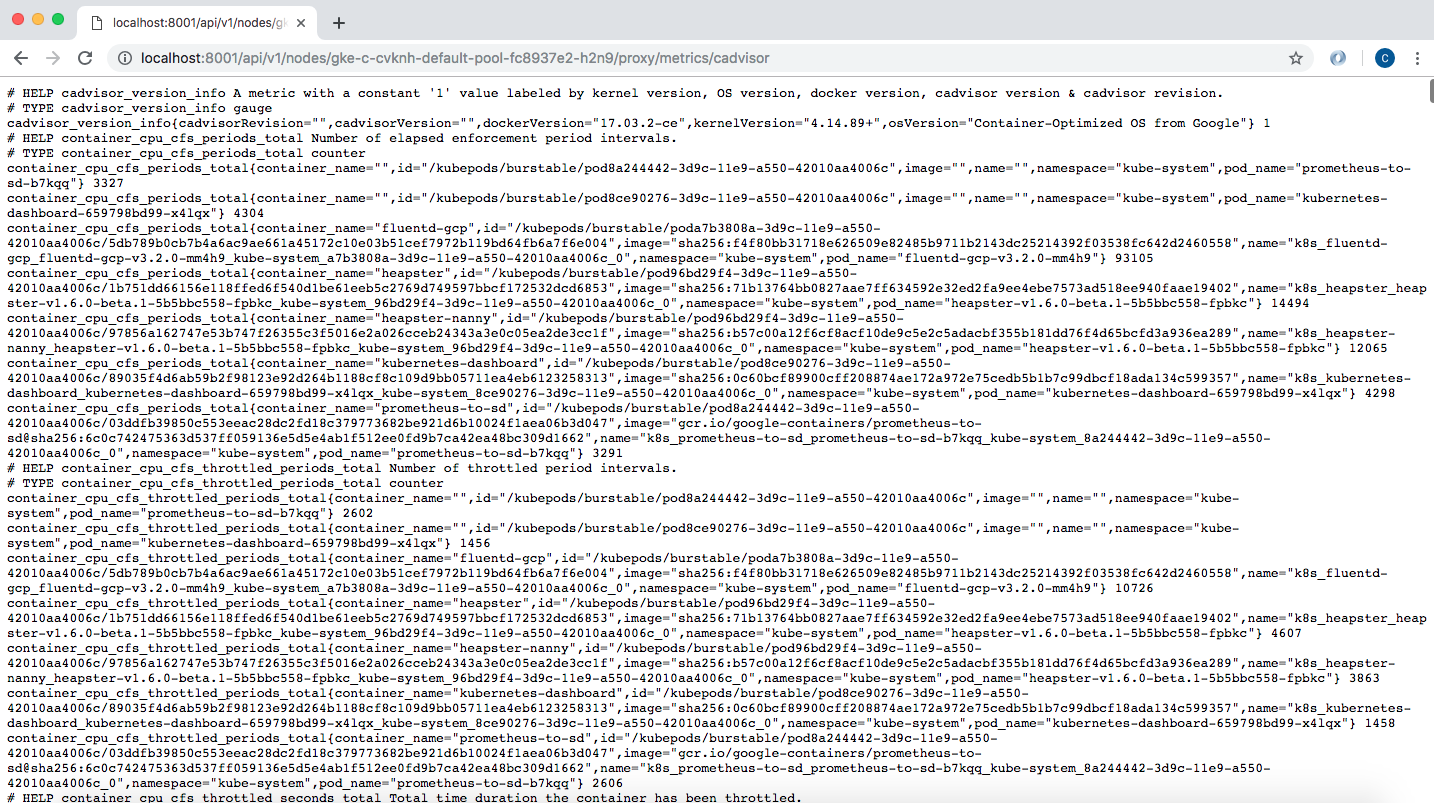 Fig. 5: Kubernetes /metrics endpoint