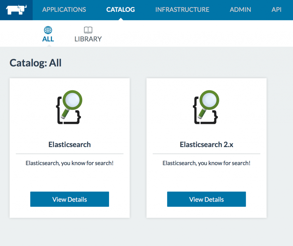 Elastic Search
Catalog