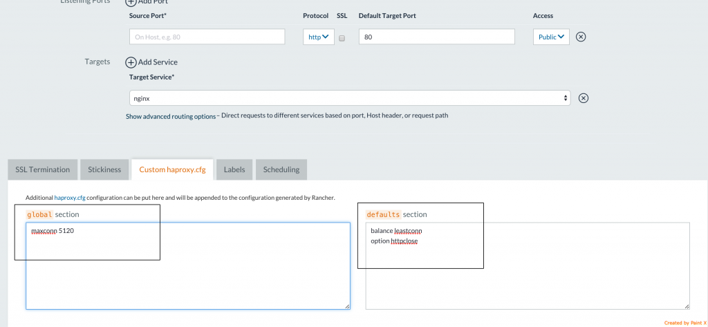 custom haproxy cfg
2
