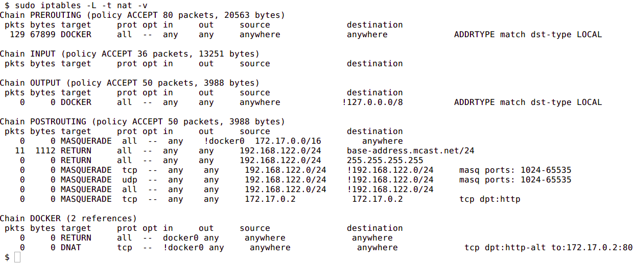 iptables NAT rules