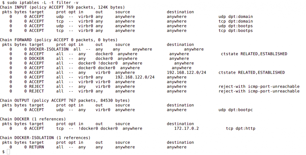 iptables filter rules