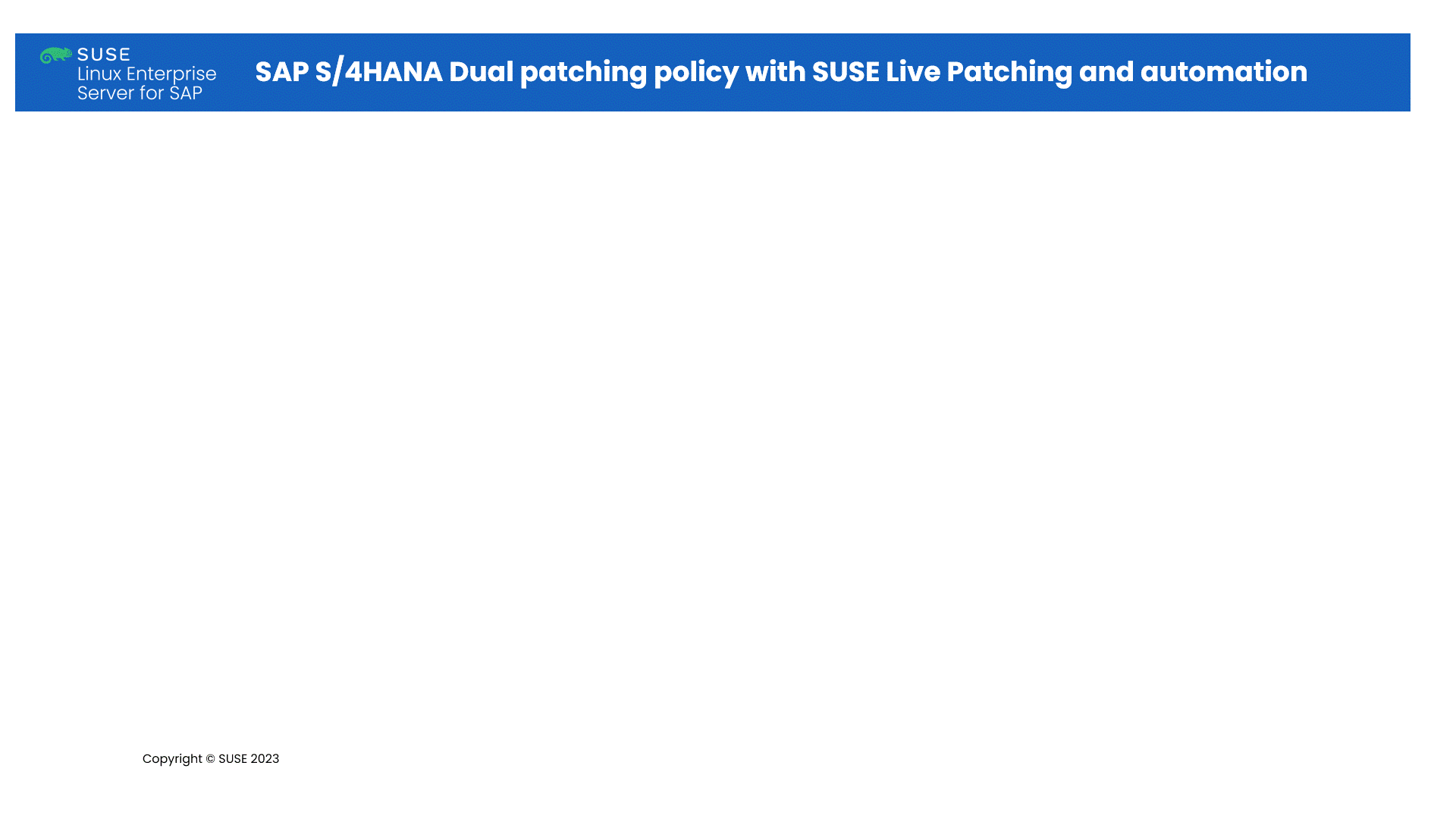 SAP S/4HANA Dual patching policy with SUSE Live Patching and automation