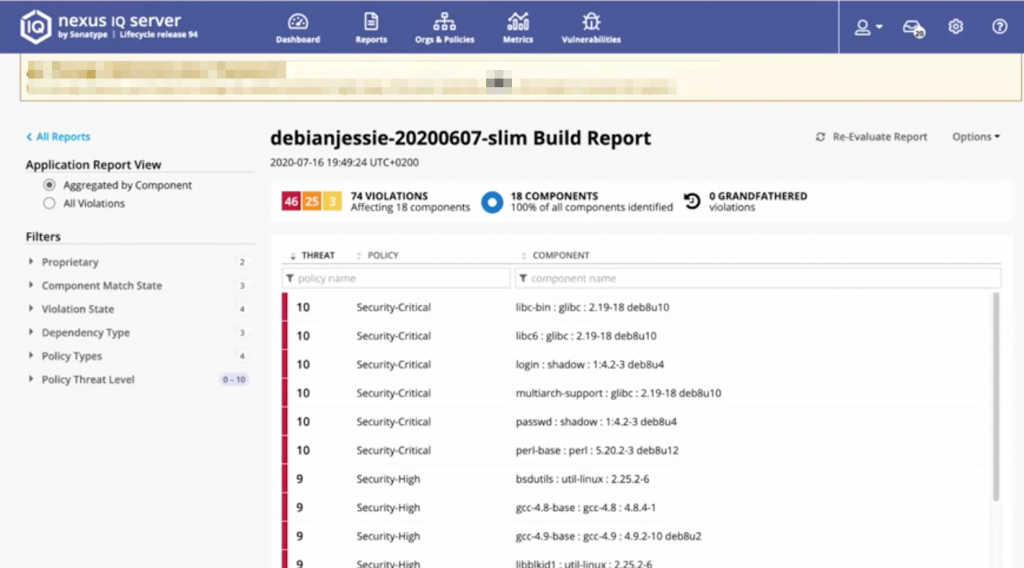 Sonatype Container Scanning