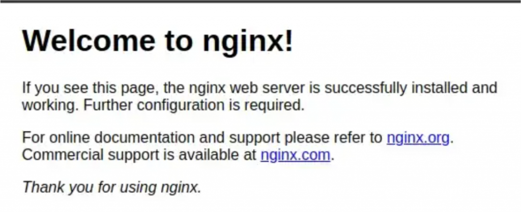 "Welcome to nginx" screen when you deploy your application based on an NGINX server - a Kubernetes liveness probe will show why NGINX is not showing your application
