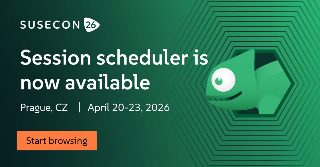 The SUSECON 2026 Session scheduler is now available