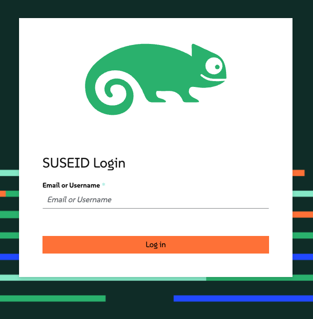 Screenshot of SUSEID login screen