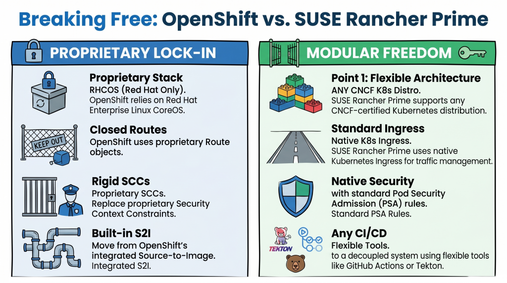 Breaking Free: Red Hat OpenShift vs. SUSE Rancher Prime