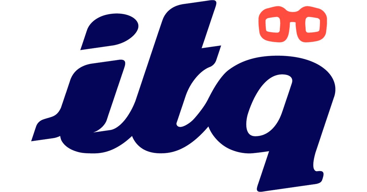 ITQ Logo, made up of the letters i t and q